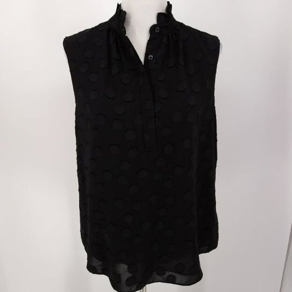 Ann Taylor Tops - Ann Taylor Small Blouse Top Black Sleeveless